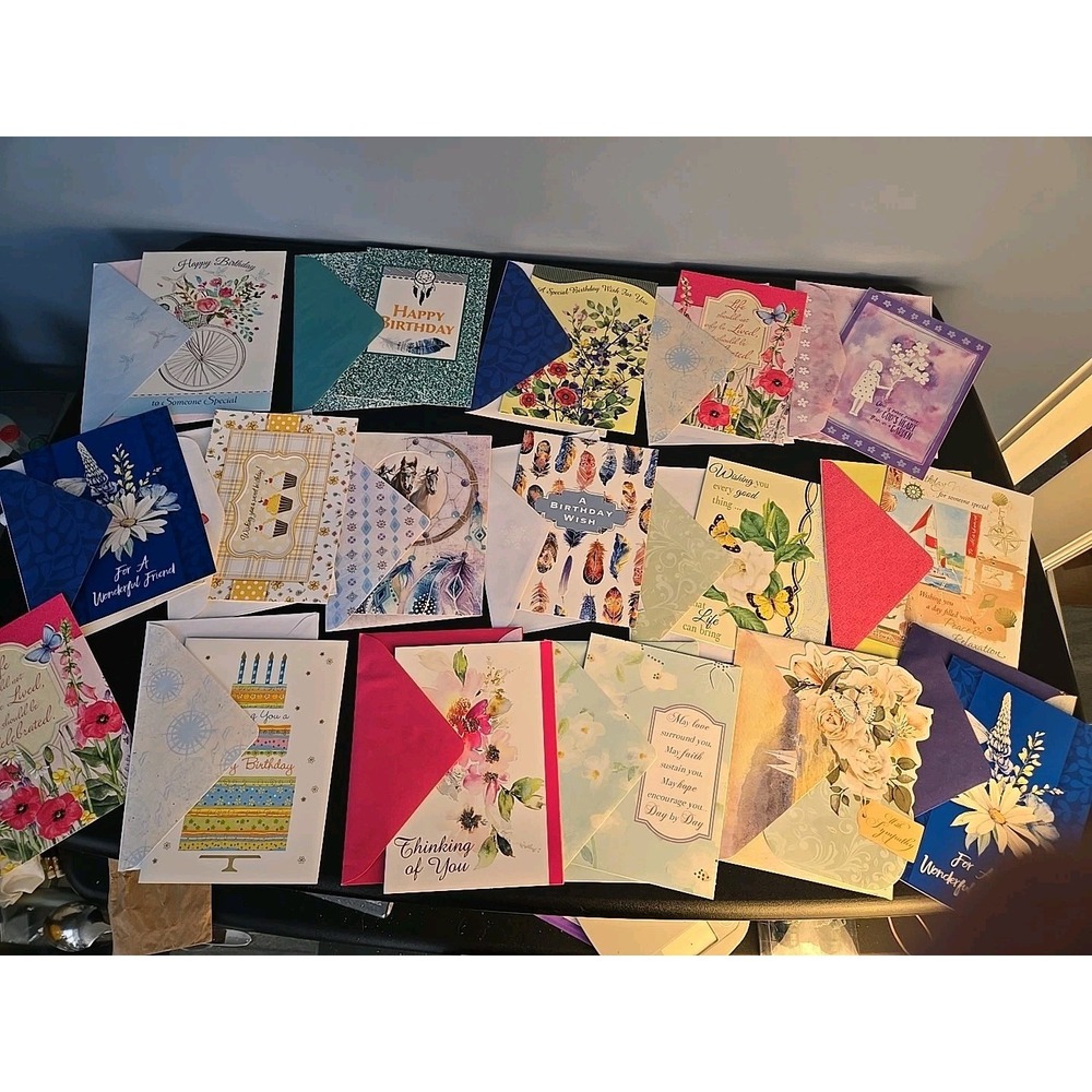 Birthday Cards & Envelopes Lot Of 17 Greeting Cards New St Joseph Indian School‎